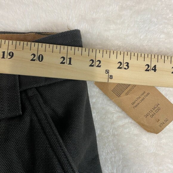 Duluth Trading Fire Hose Fleece-Lined Cargo Pants Size 44x30 Gray Heavy Canvas - Picture 9 of 11
